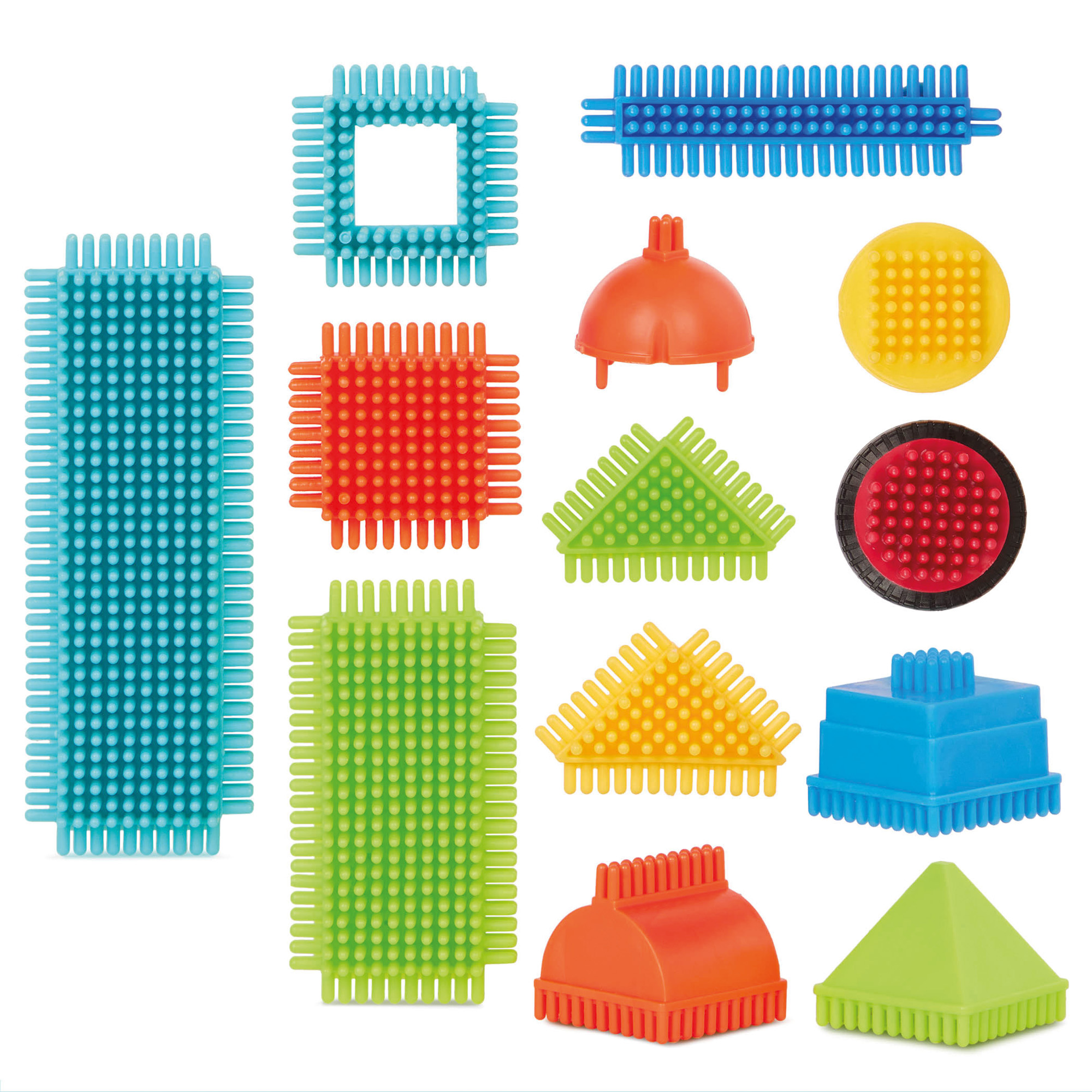 BATTAT Costruzioni a Pettine in Secchiello 50 Pezzi - Bristle Blocks - immagine 1