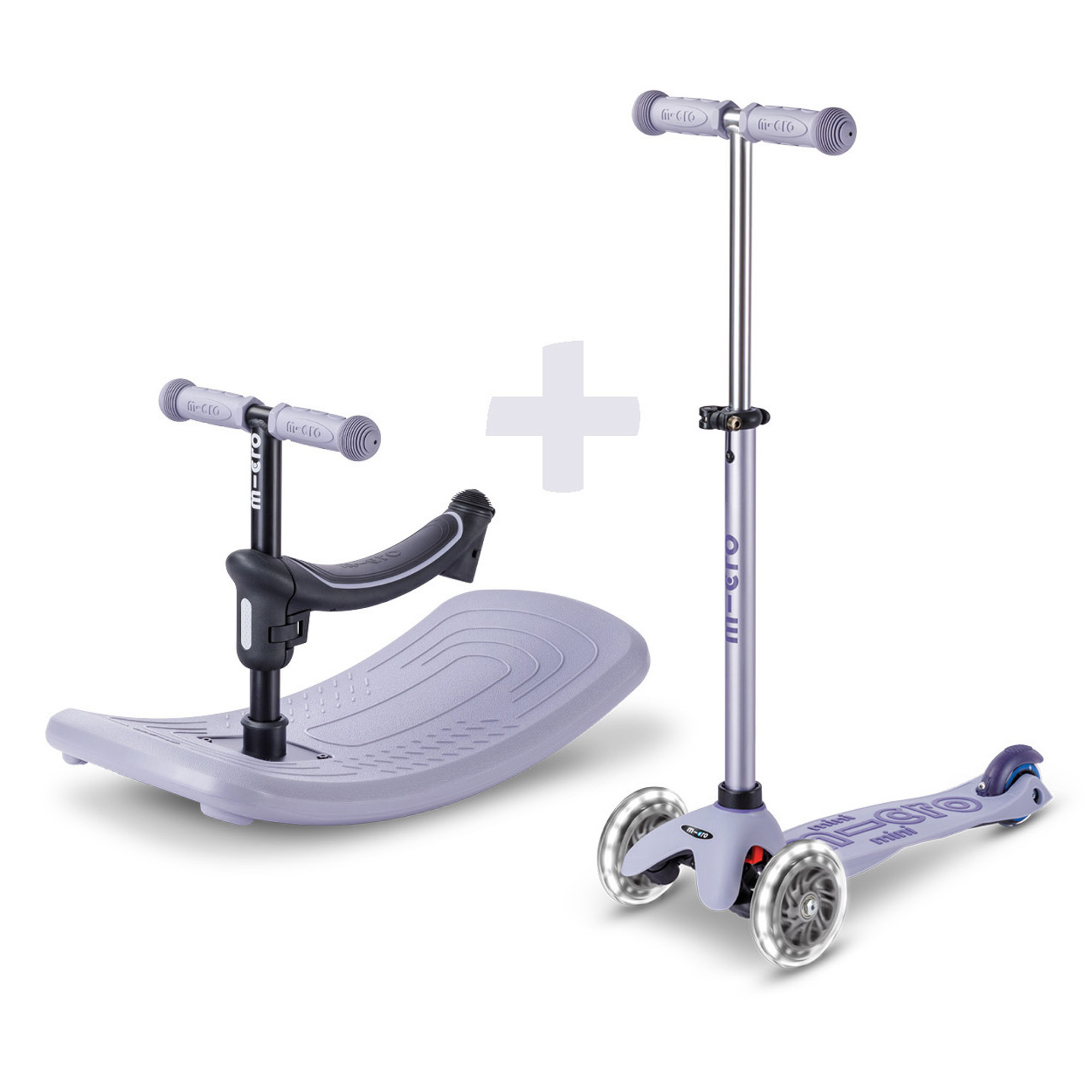 MICRO Mini Micro 3in1 Deluxe LED Lavanda - Evolutivo con Sedile - immagine 1