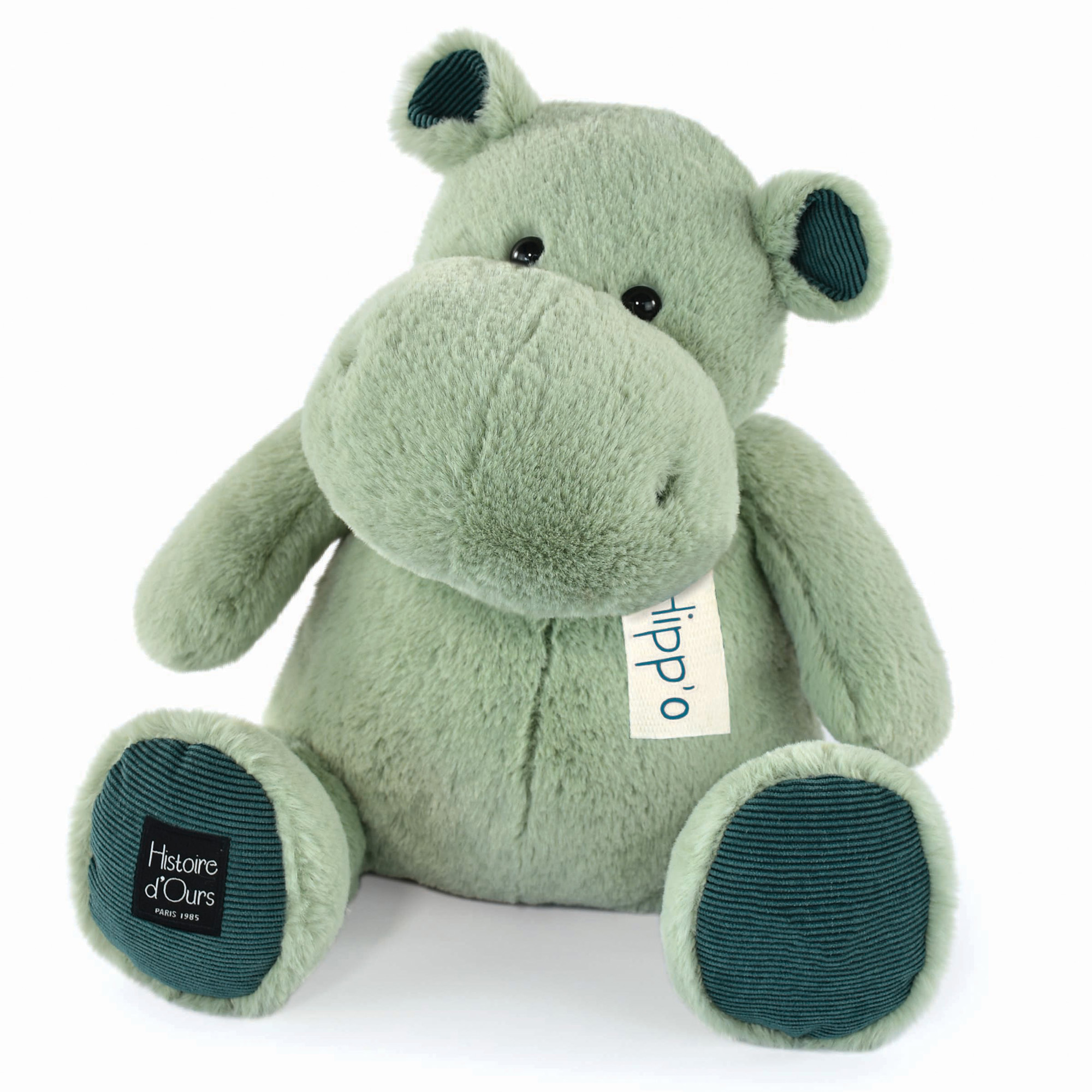 HISTOIRE D'OURS Ippopotamo Morbido Mandorla 25 cm - Peluche - immagine 1