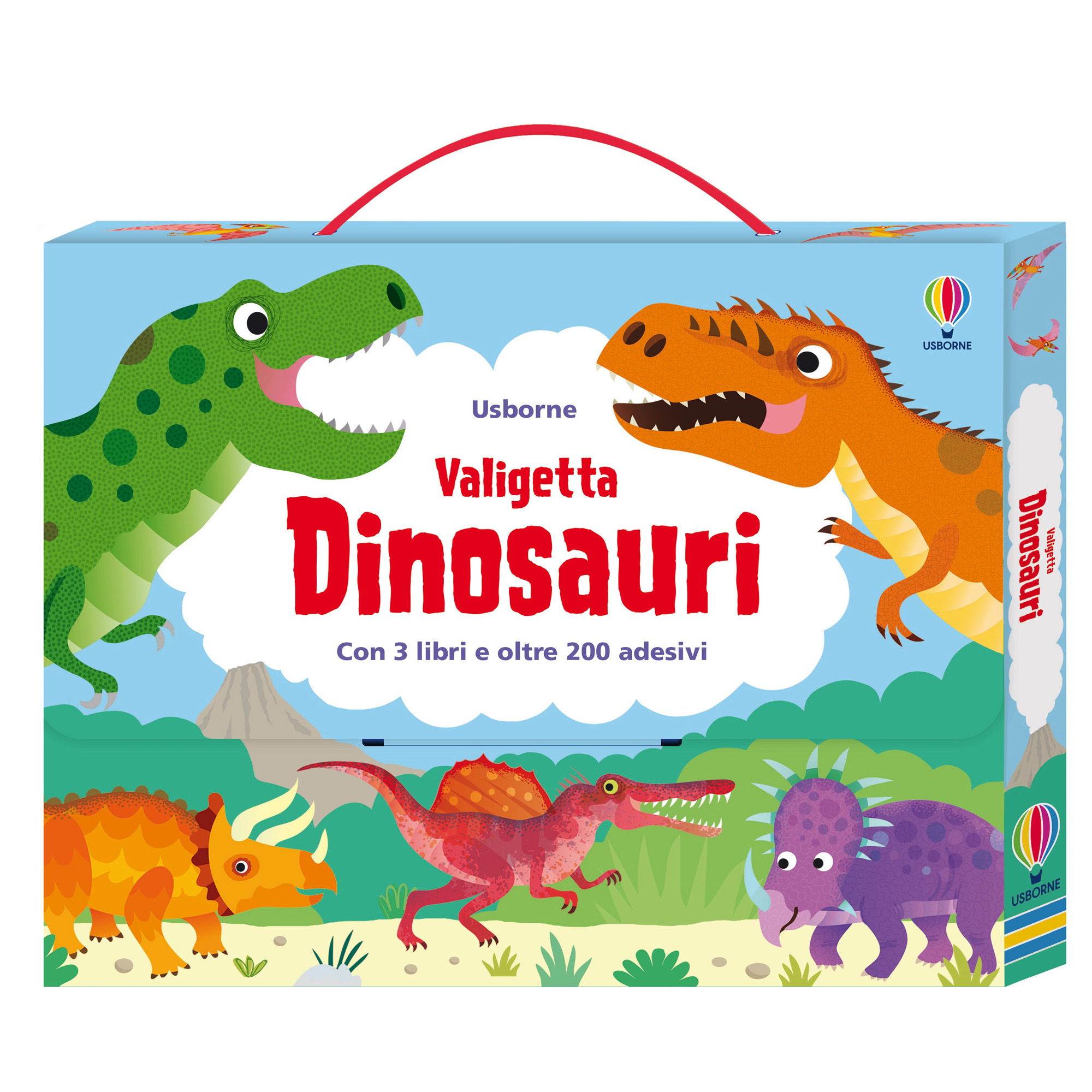 USBORNE Valigetta Dinosauri - Libro con Adesivi e Attività - immagine 1
