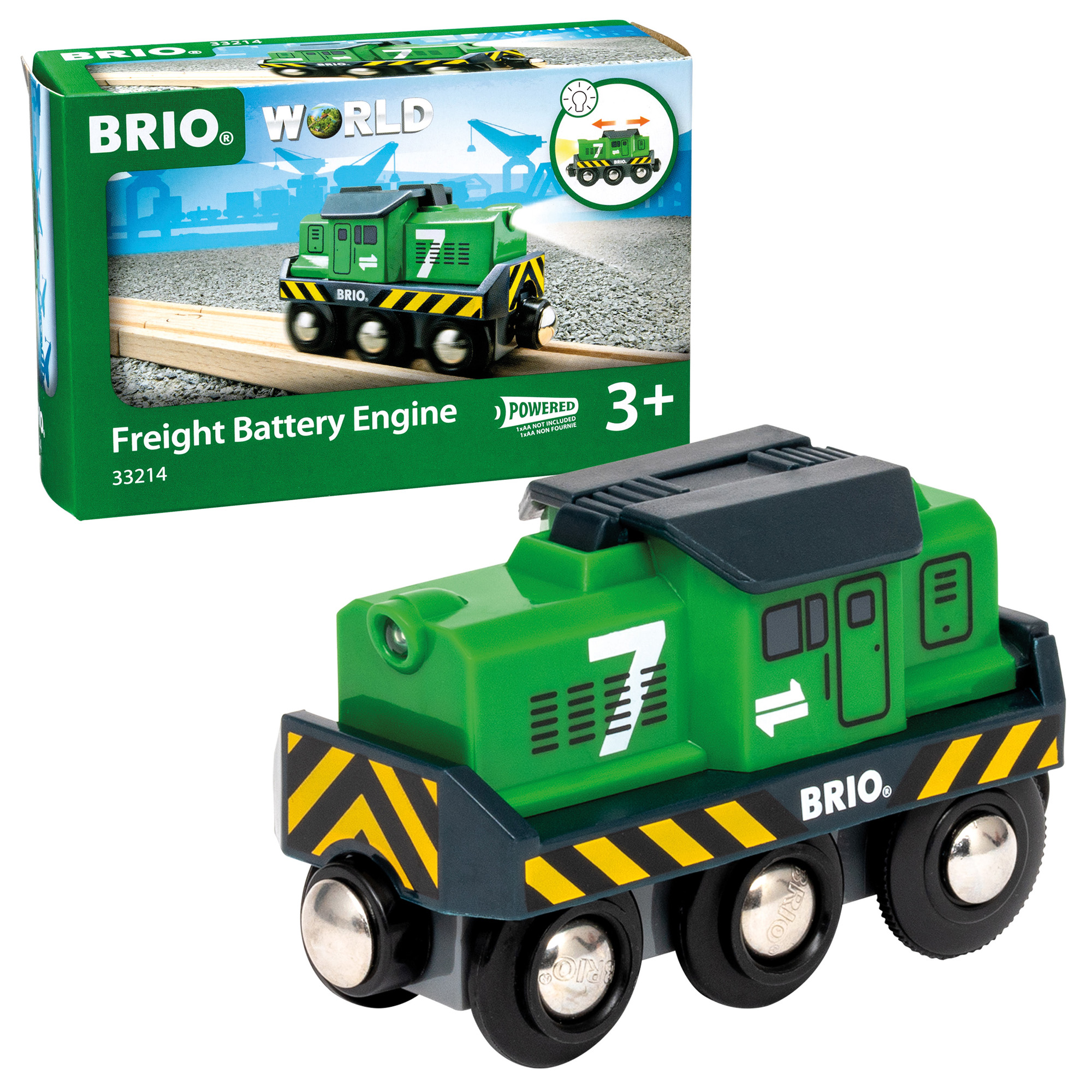 BRIO Locomotiva Treno Merci a Batteria con Luci - immagine 1