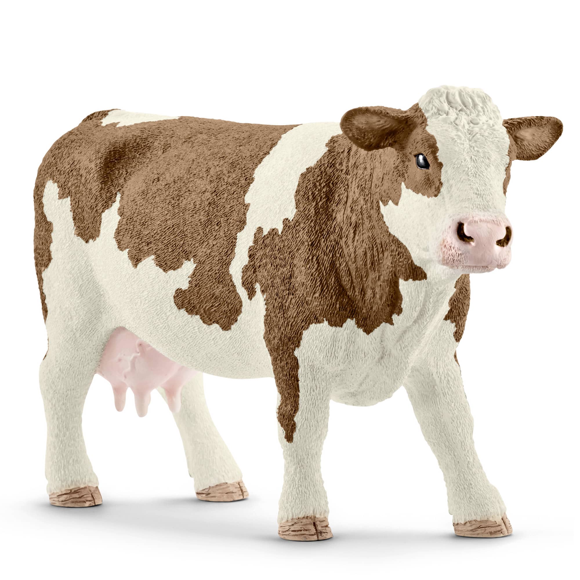 SCHLEICH Mucca Pezzata Rossa - Modellino Animale Farm World - immagine 1