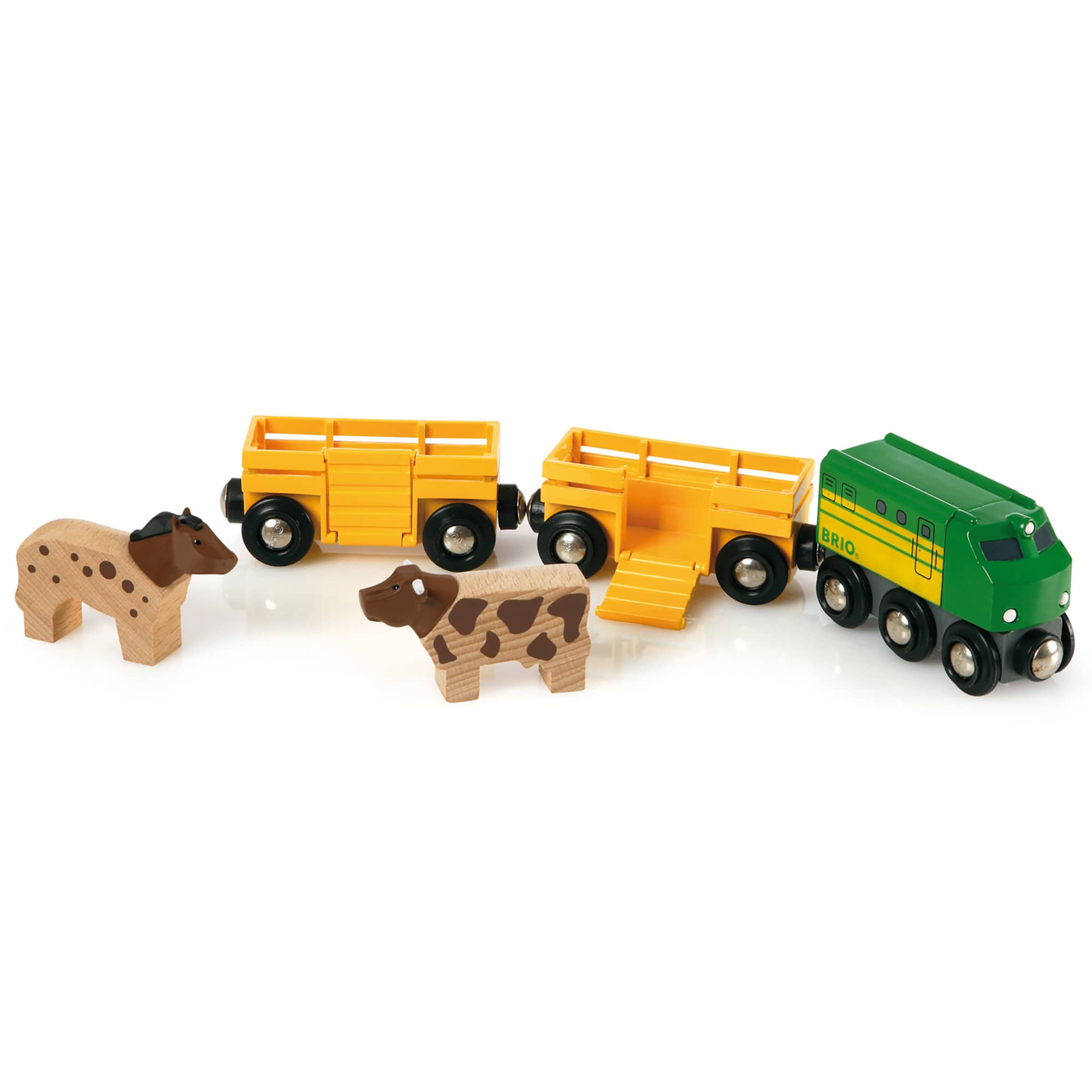 BRIO Treno della Fattoria con Vagoni e Mucca - immagine 1