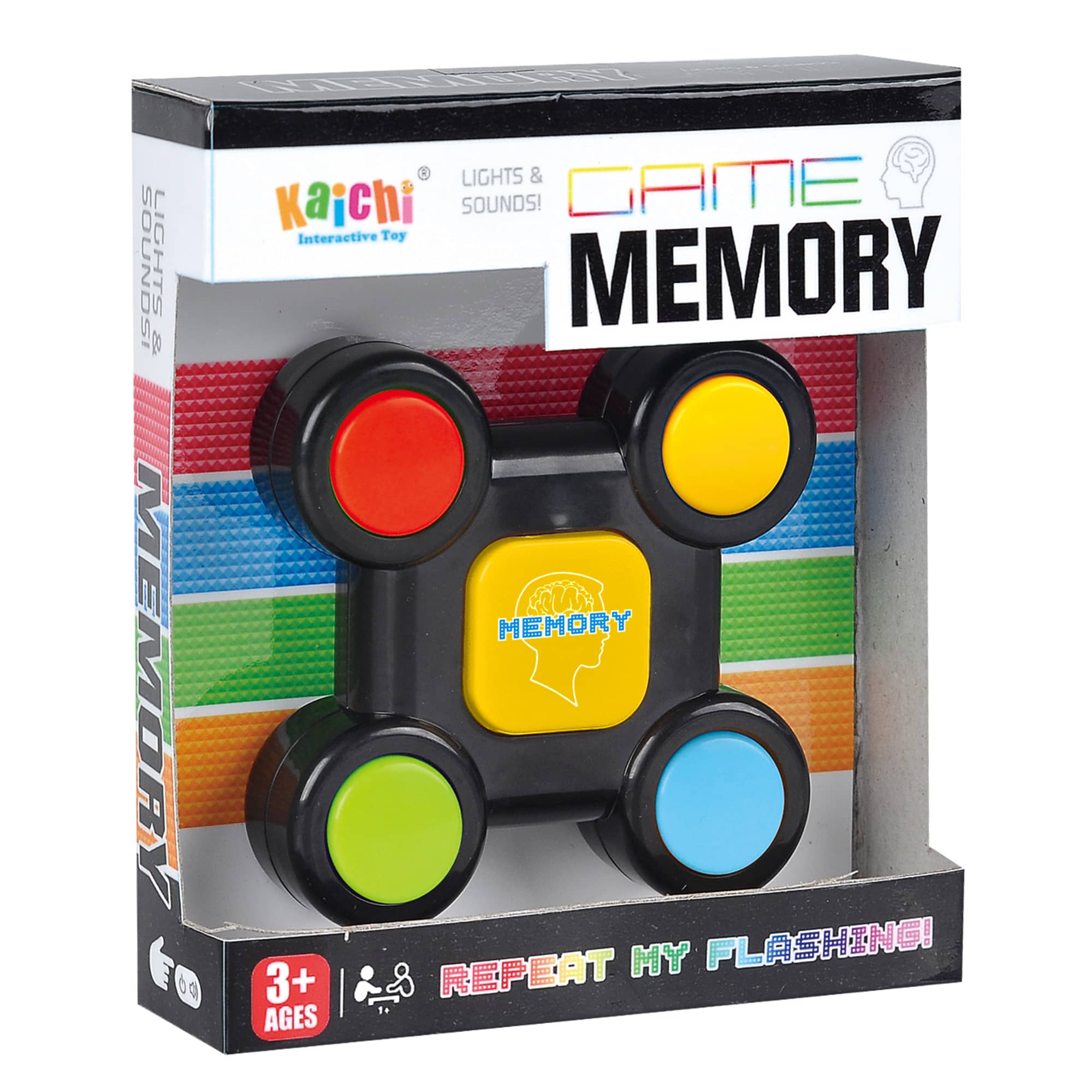 KAICHI Memory Luci e Suoni - Gioco Elettronico Portatile - immagine 1