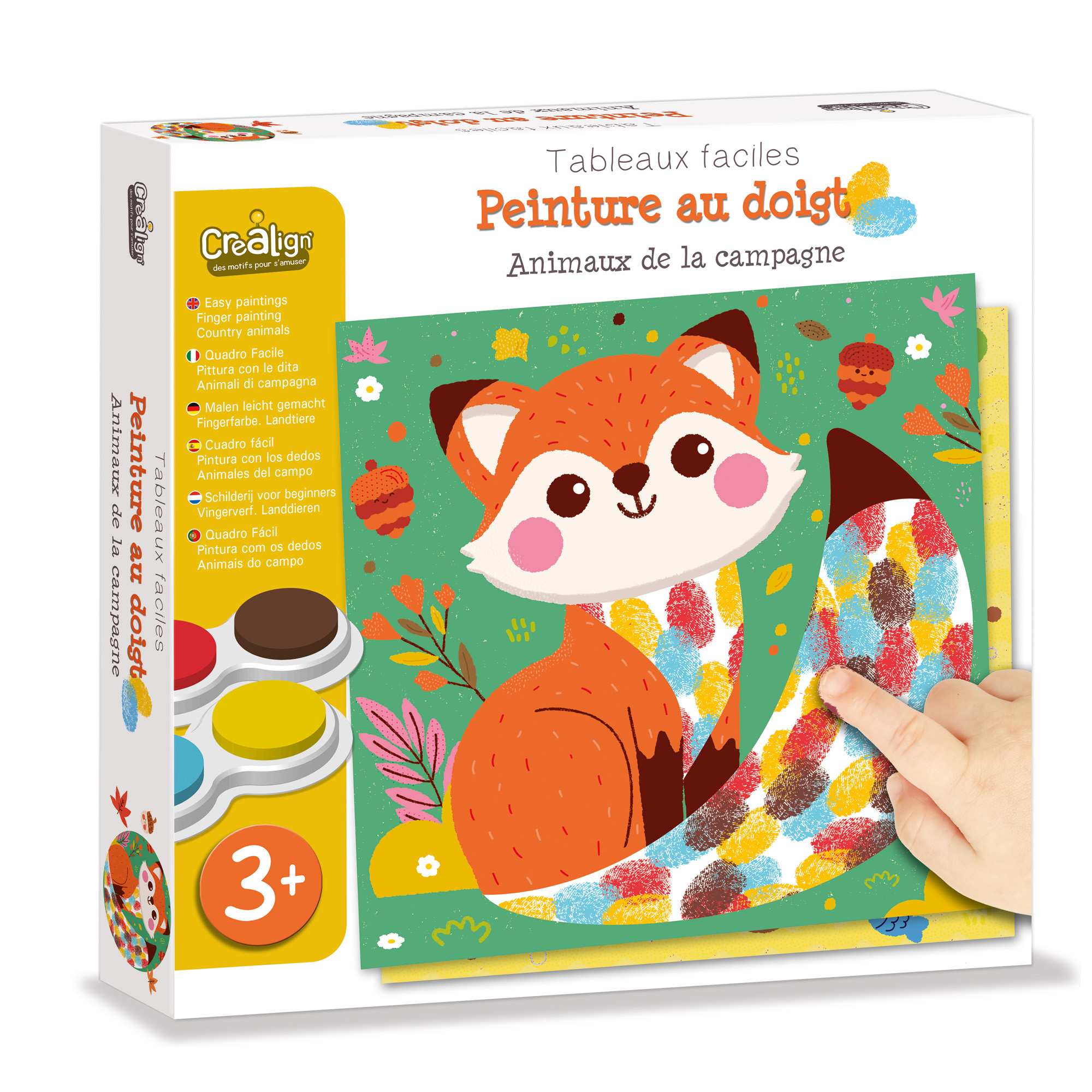 CREALIGN Pittura a Dito Animali della Campagna - Kit Creativo - immagine 1